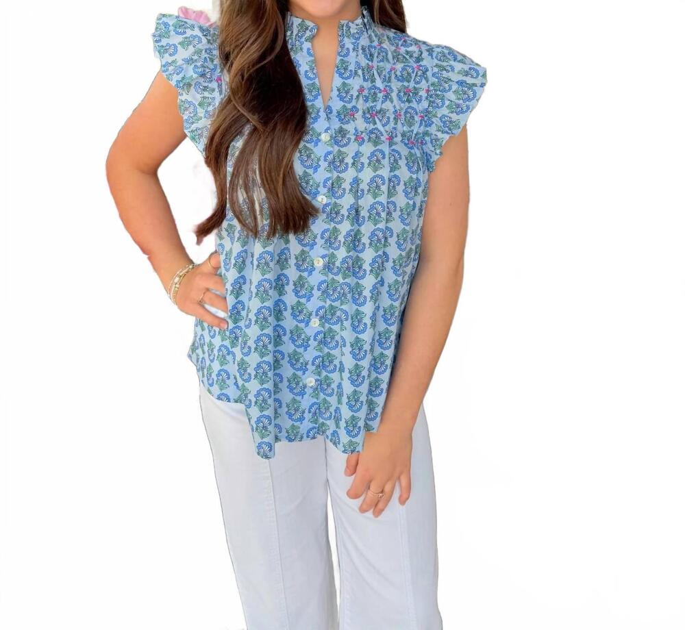 NEW THML women's jessie top in blue
